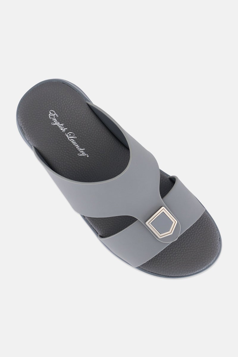 English Laundry صنادل عربية للرجال، رمادي - Image 4